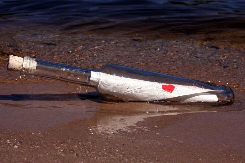 Bottle with Message — Brown
