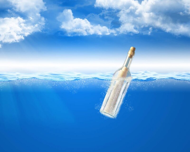 Bottle with Message in Water
