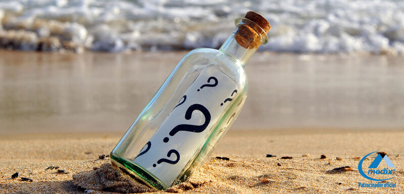 Bottle with Message on Beach — Brown