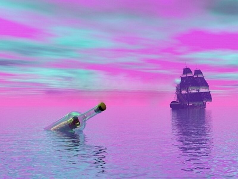 Bottle with Message — Pink