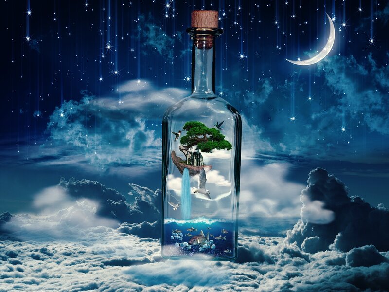 Bottle with Miniature World