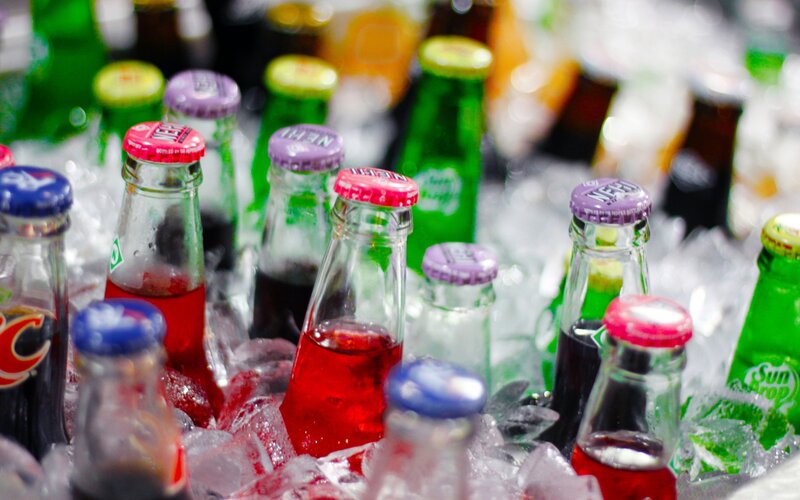 Bottles in Ice — Red