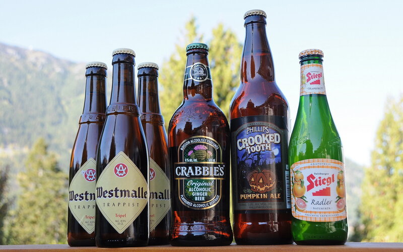Bottles of Alcoholic Beverages