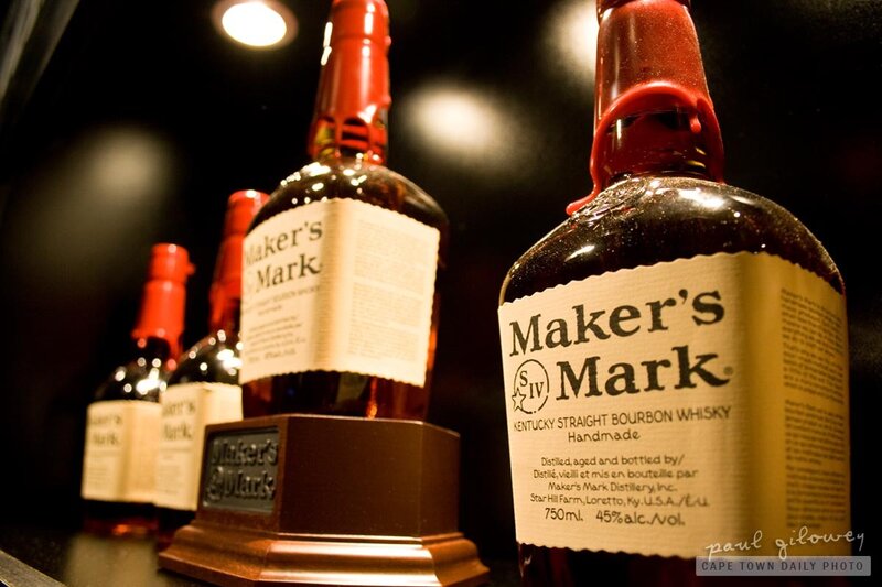 Bottles of Maker's Mark whiskey
