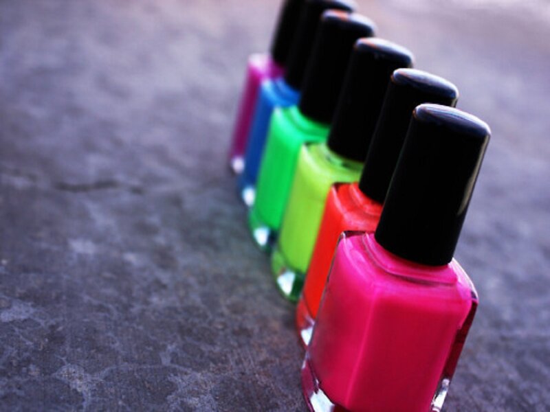 Bottles of Nail Polish — Pink