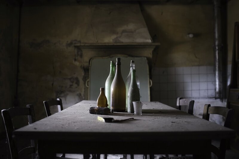 Bottles on a Table