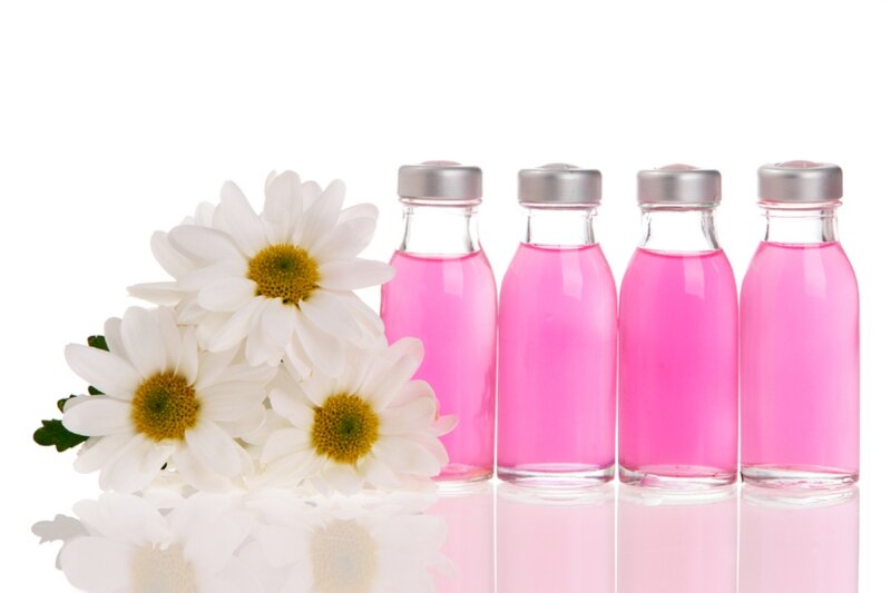 Bottles with Daisies