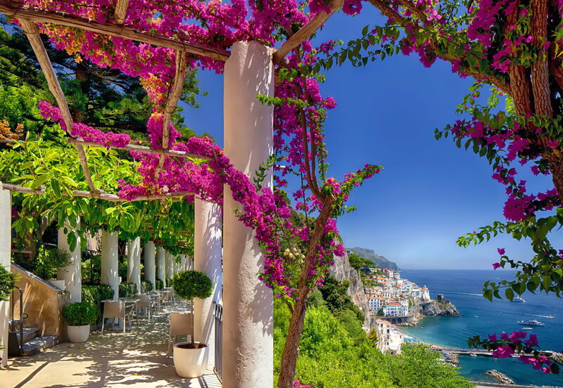 Bougainvillea-covered Terrace