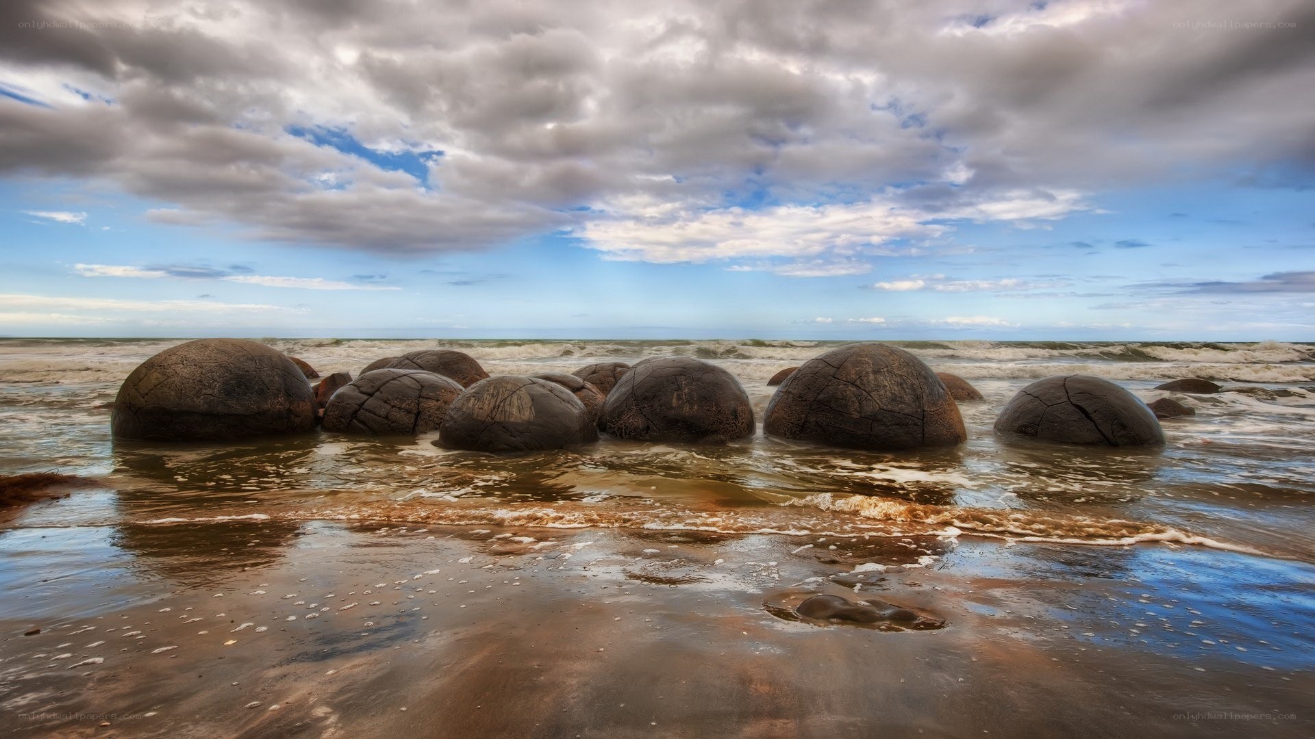 Boulders on a beach