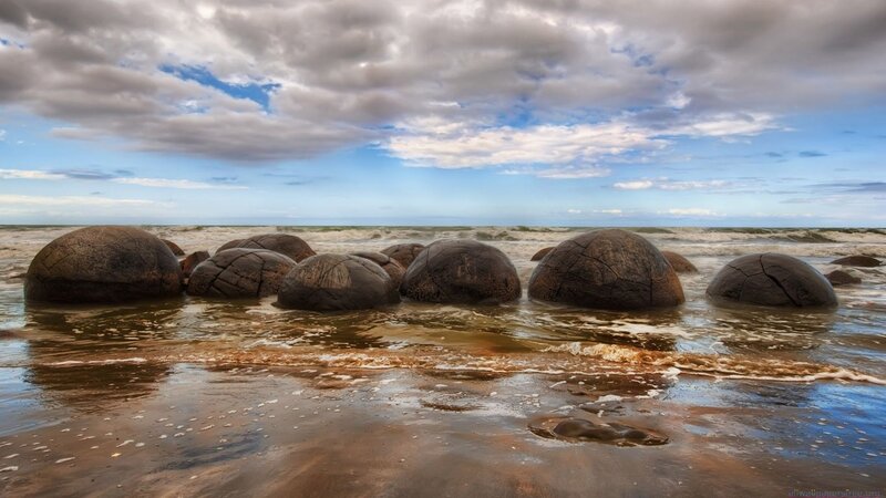 Boulders on a beach