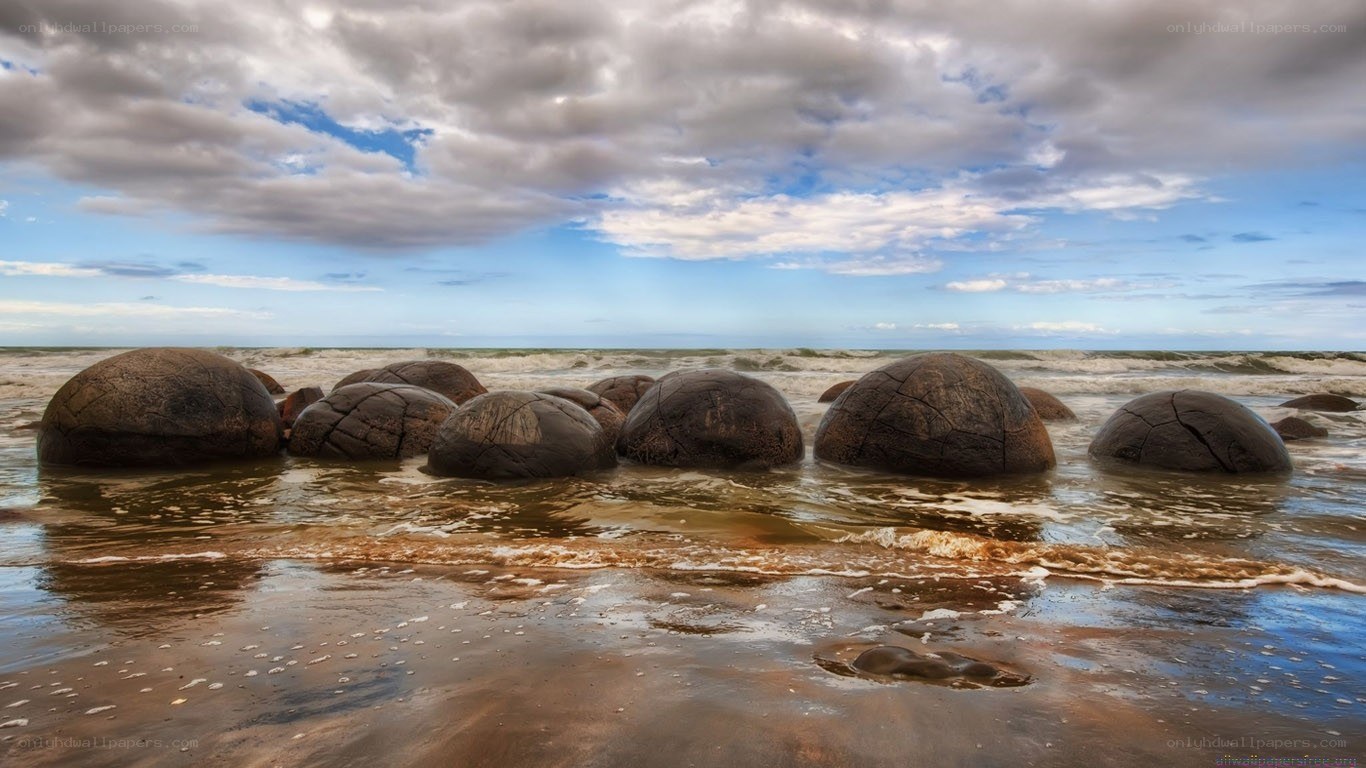 Boulders on a beach