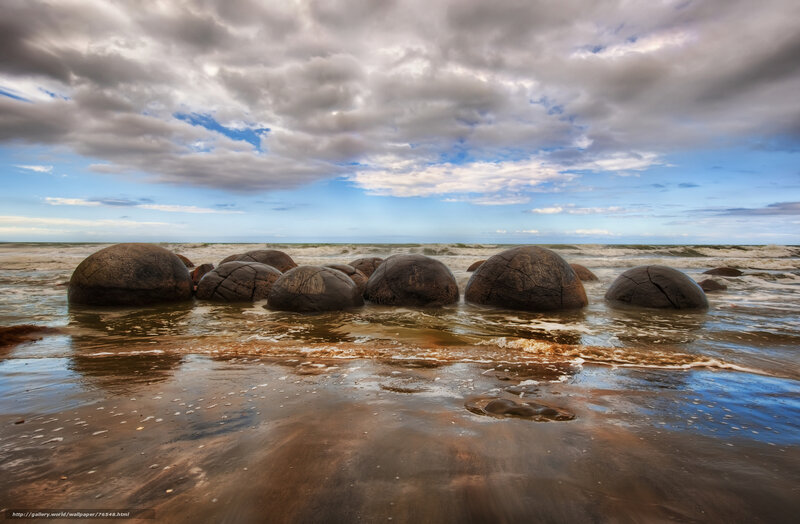 Boulders on a beach