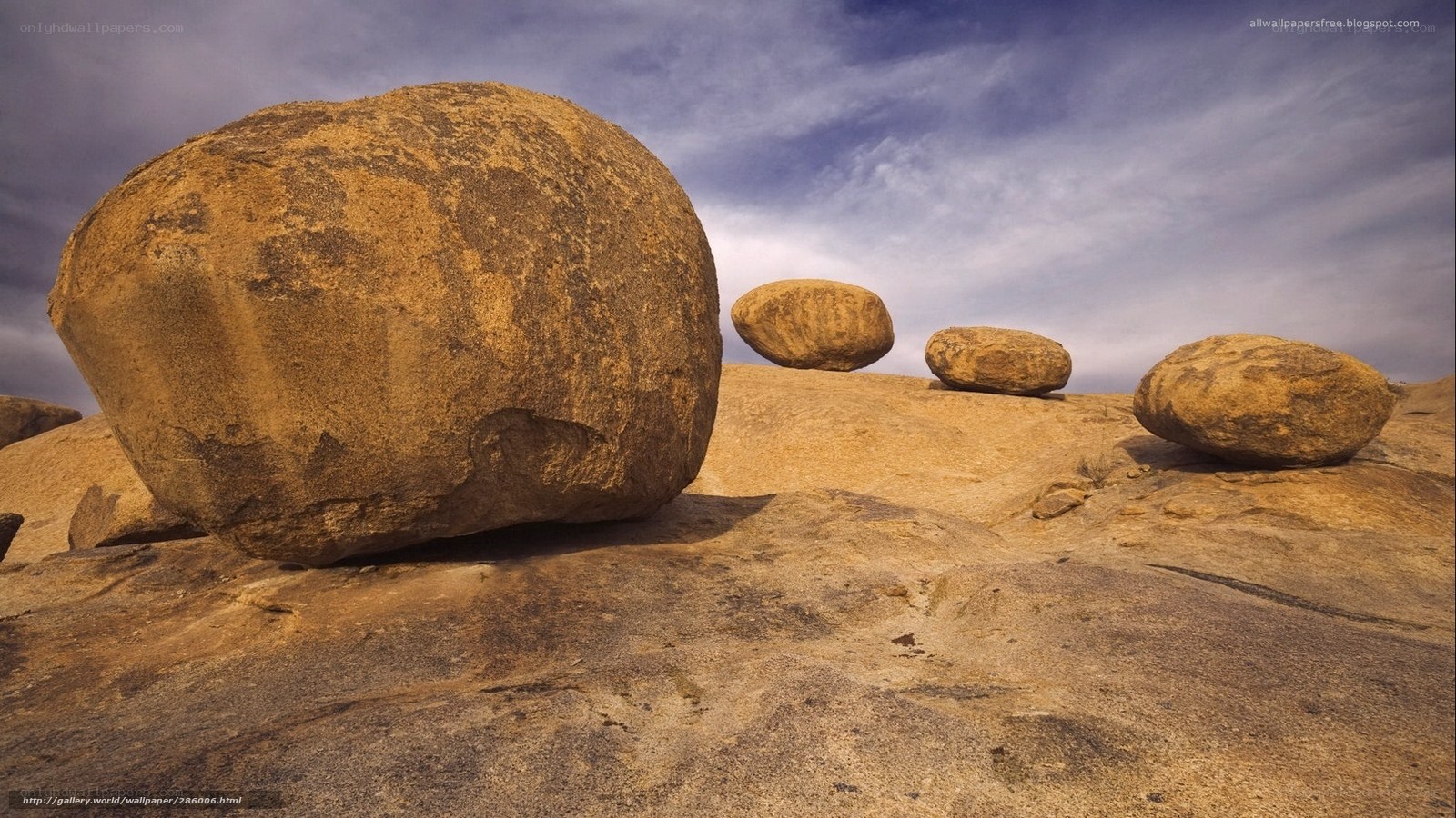Boulders on a rocky hill