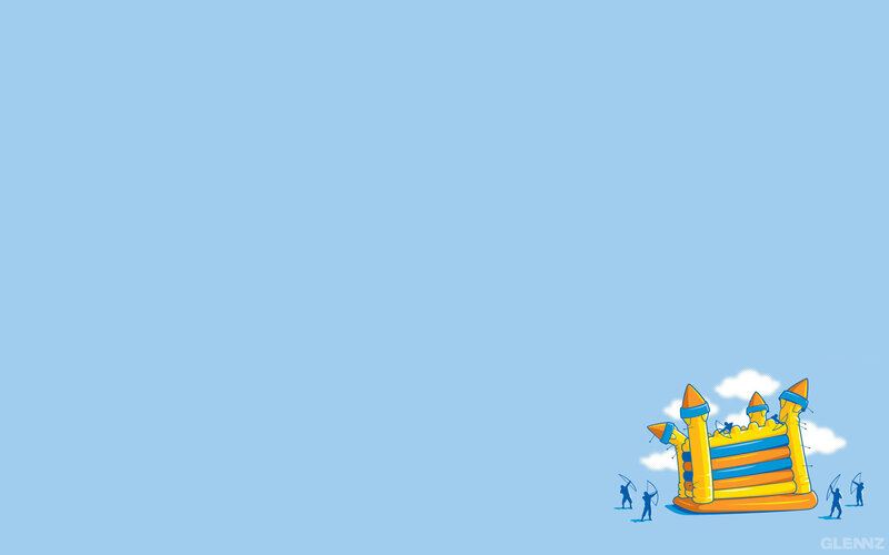 Bouncy castle siege