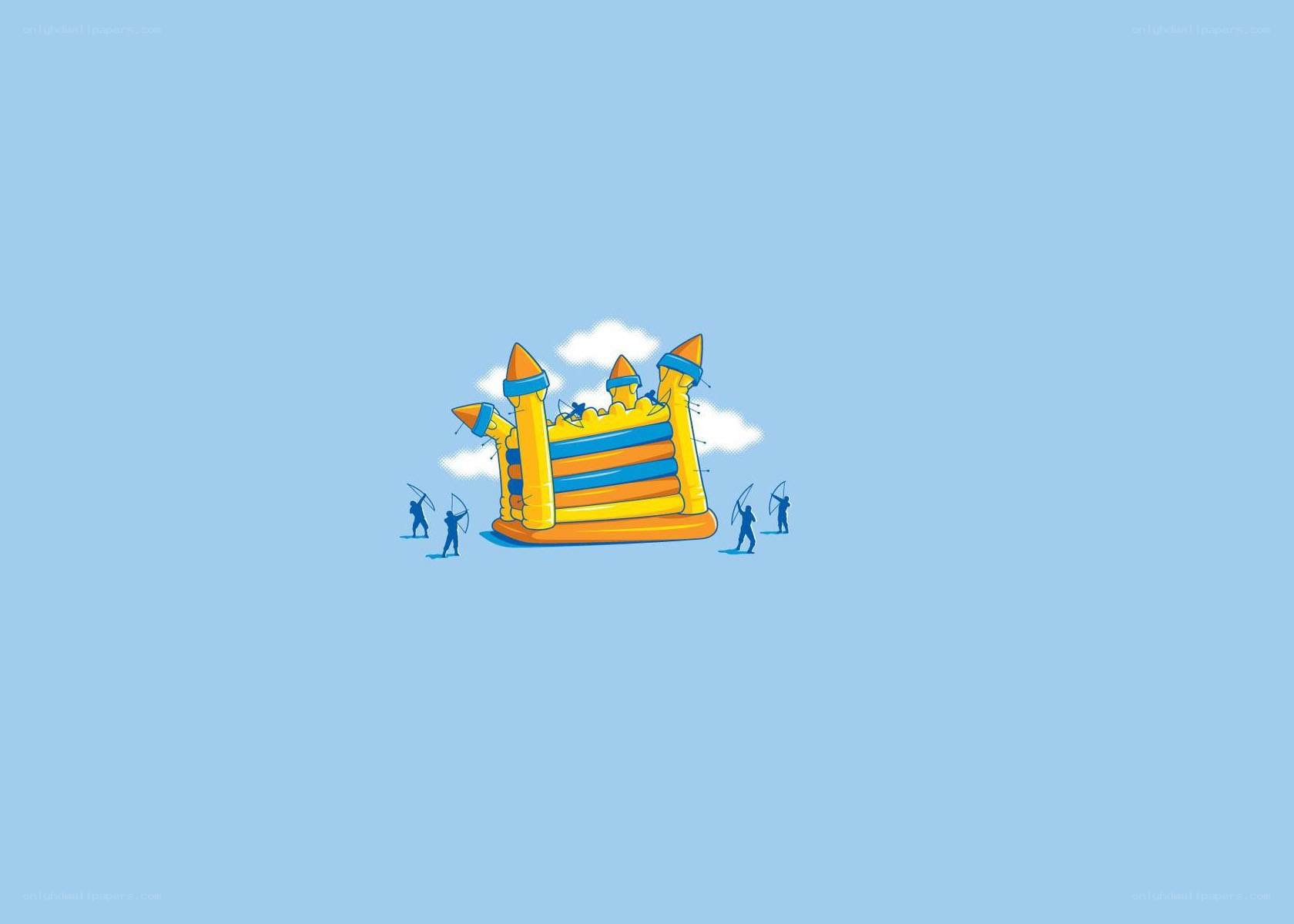 Bouncy castle siege