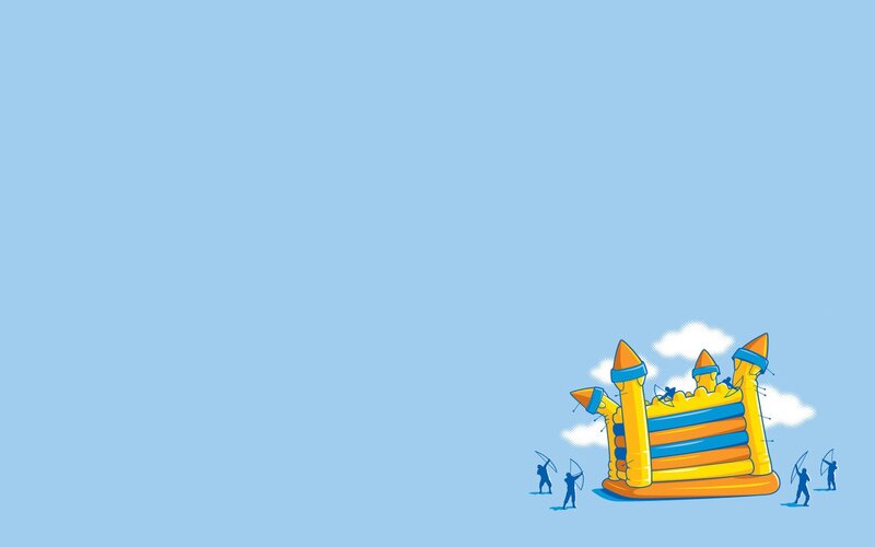 Bouncy castle siege