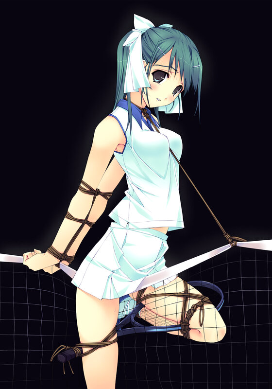 bound anime girl tennis player