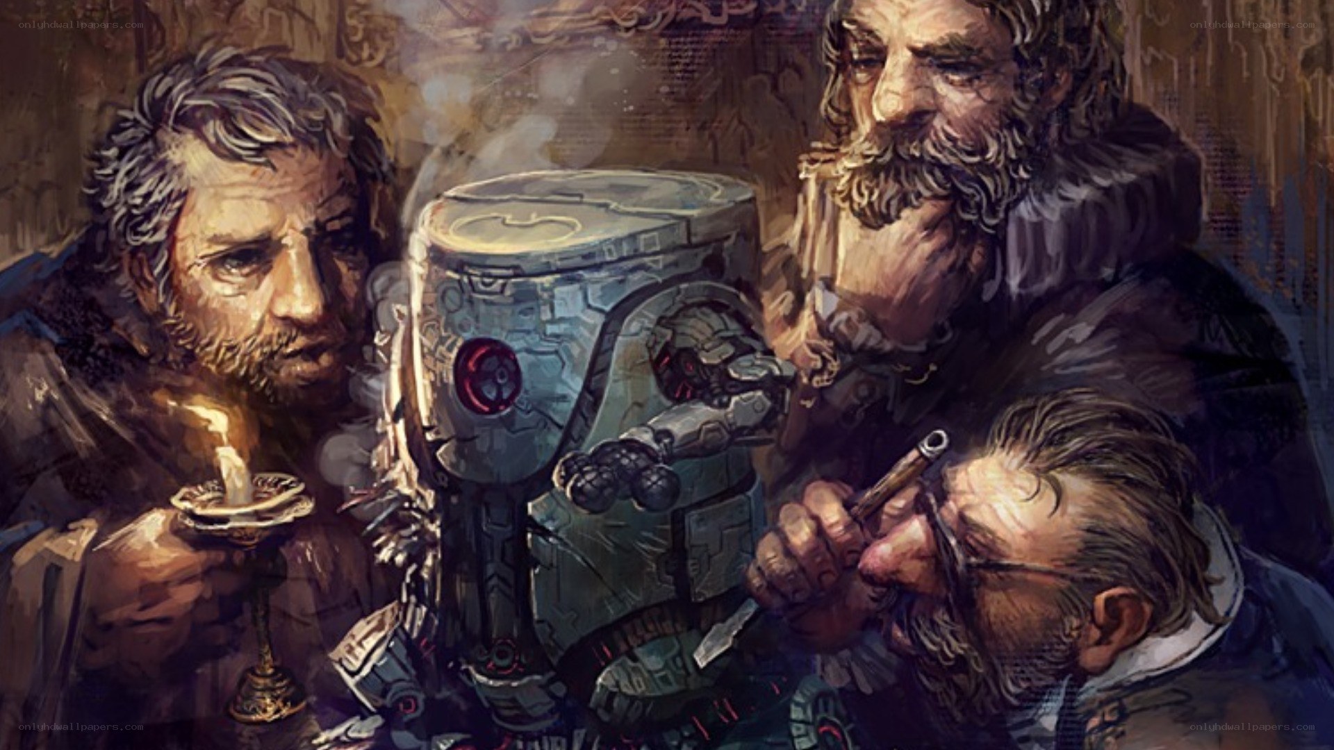 bounty hunters in a tavern