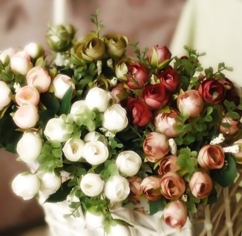 Bouquet of Artificial Flowers — White