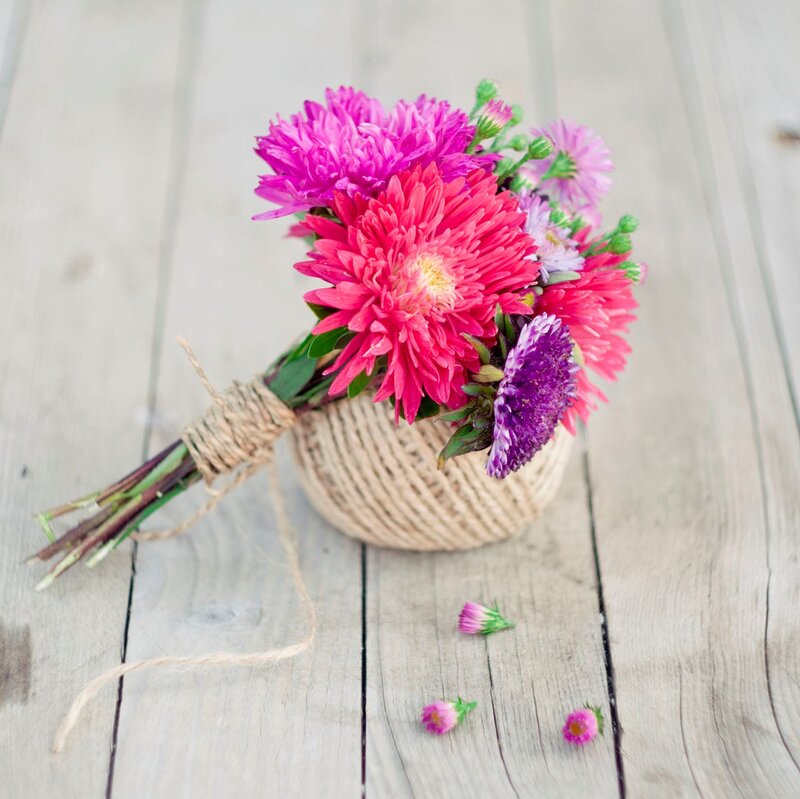 Bouquet of Asters — Pink