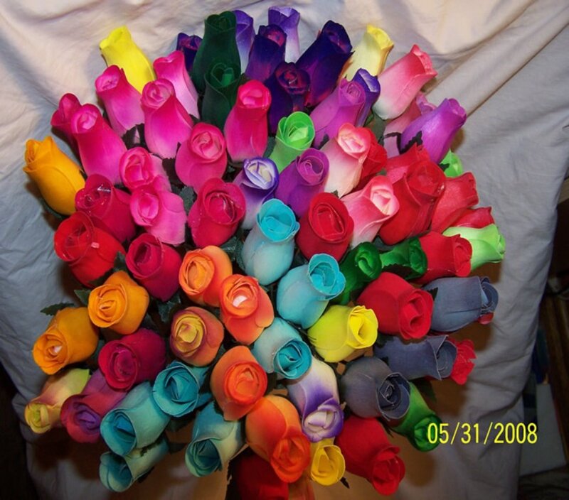 Bouquet of Colorful Roses — Red, Photograph