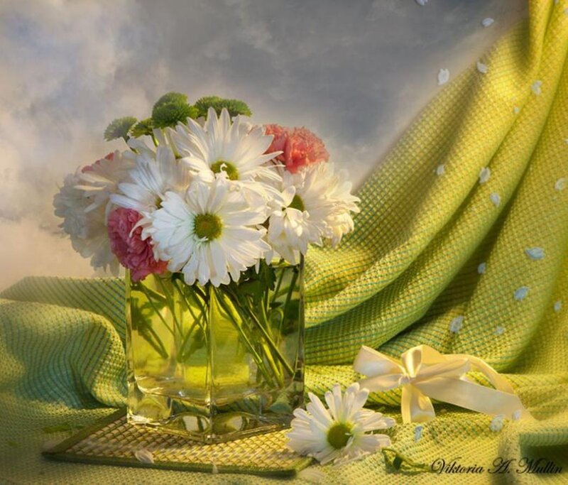 Bouquet of Daisies — Green