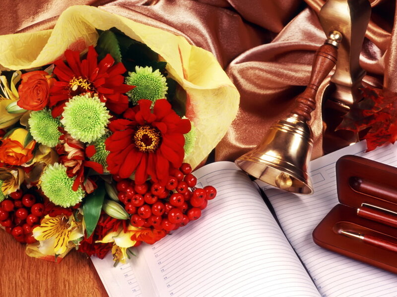 Bouquet of Flowers and Bell