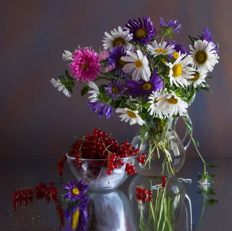 Bouquet of Flowers and Berries