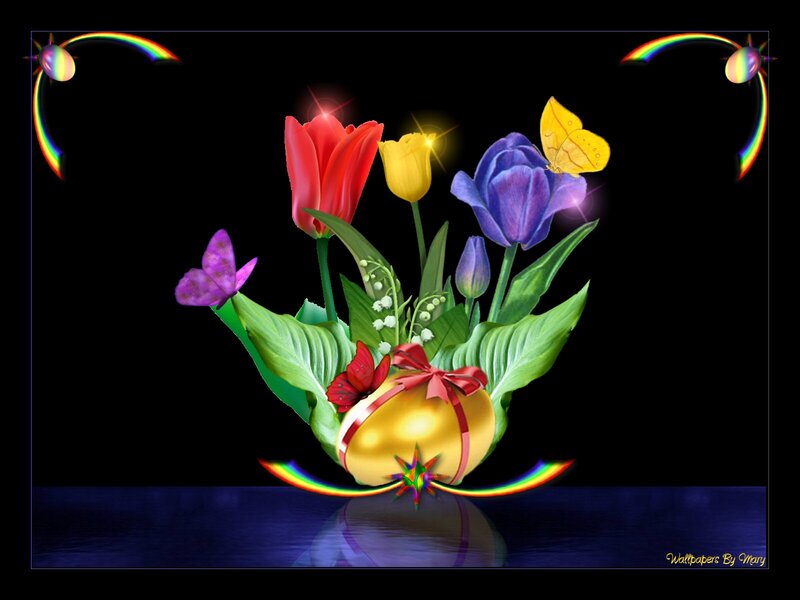 Bouquet of Flowers and Egg
