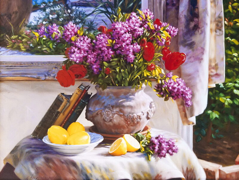 Bouquet of Flowers and Lemons
