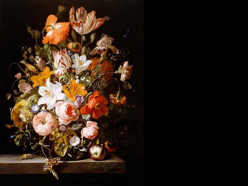 Bouquet of Flowers — Black, Dramatic