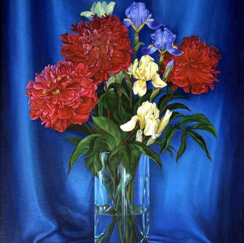 Bouquet of Flowers — Blue, Dramatic