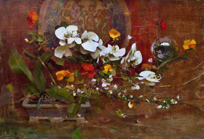Bouquet of Flowers — Brown
