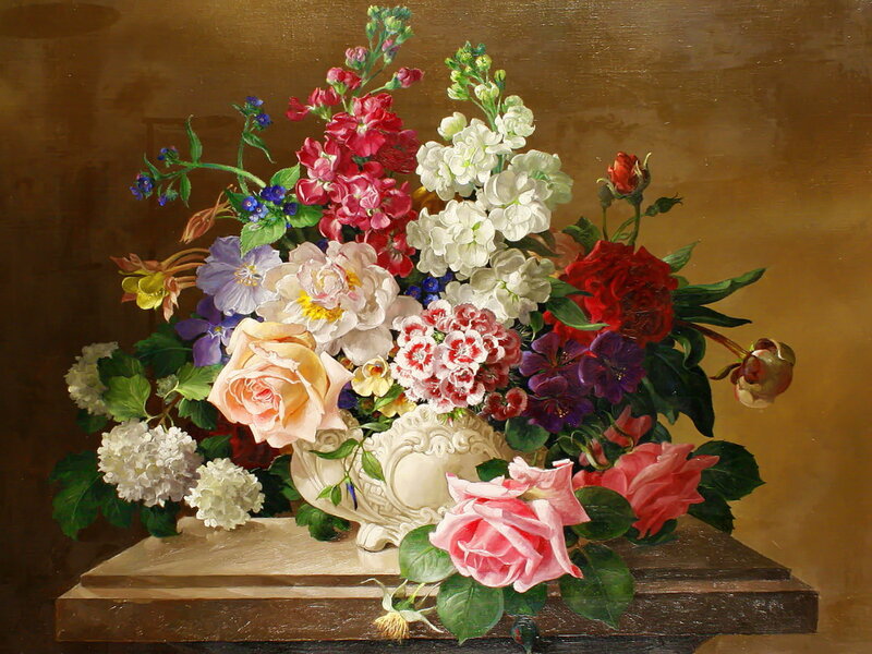 Bouquet of Flowers — Gold