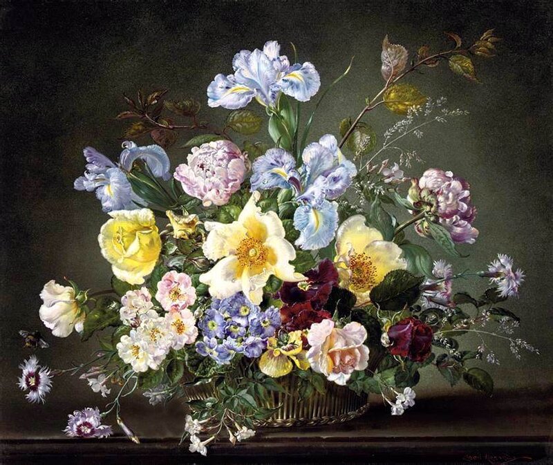 Bouquet of Flowers in Basket — Yellow