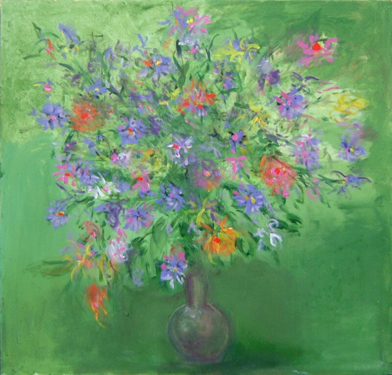 Bouquet of Flowers in Vase — Green
