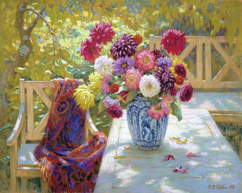Bouquet of Flowers on Table