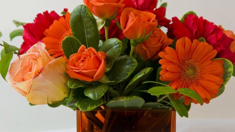 Bouquet of Flowers — Orange, Bright