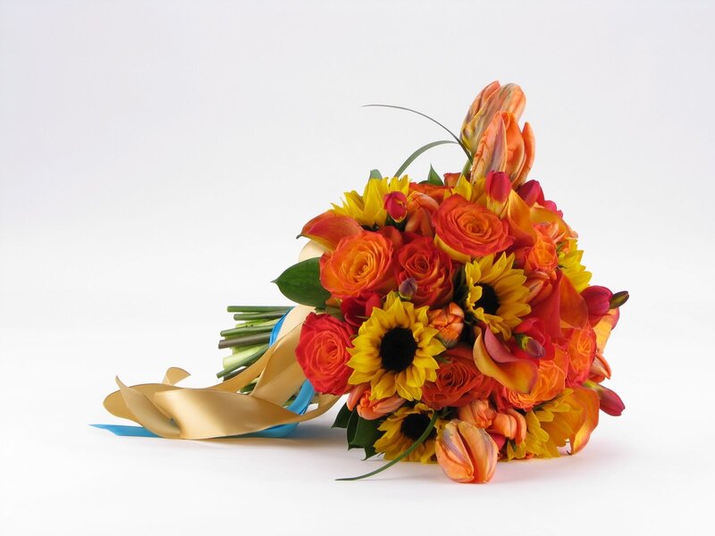 Bouquet of Flowers — Orange, Vibrant