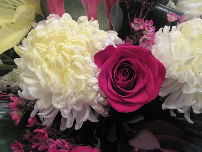 Bouquet of Flowers — White, Calm, Photograph, Rose