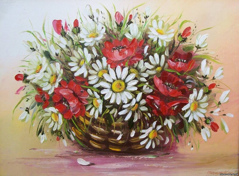Bouquet of Flowers — White, Cheerful