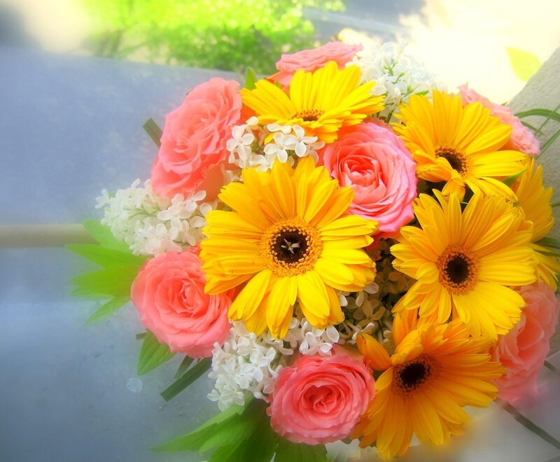 Bouquet of Flowers — Yellow, Bright