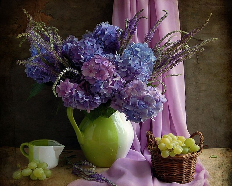 Bouquet of Hydrangeas — Purple