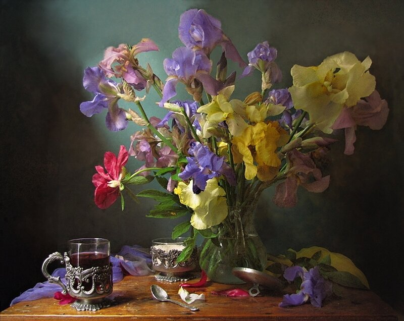 Bouquet of Irises — Purple