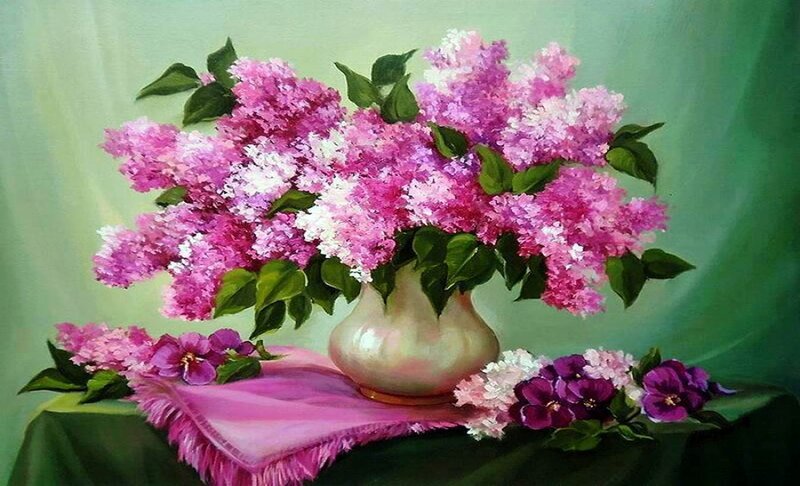 Bouquet of Lilac Flowers — Pink, Calm