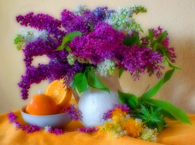 Bouquet of Lilacs and Oranges