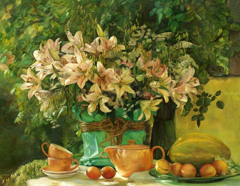 Bouquet of Lilies — Green