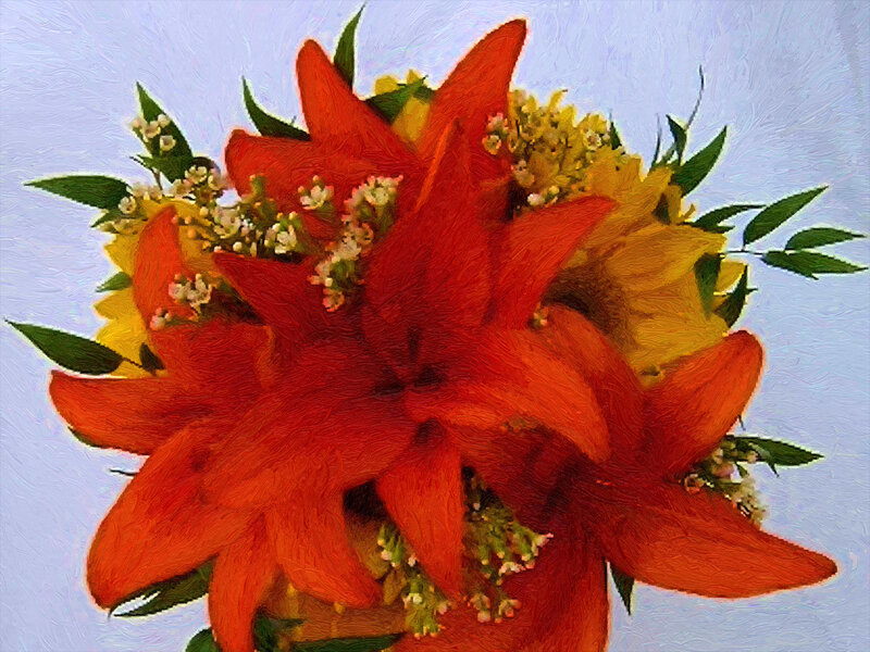Bouquet of Lilies — Red