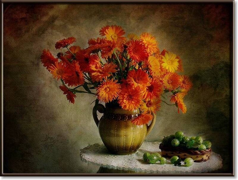 Bouquet of Marigolds — Orange