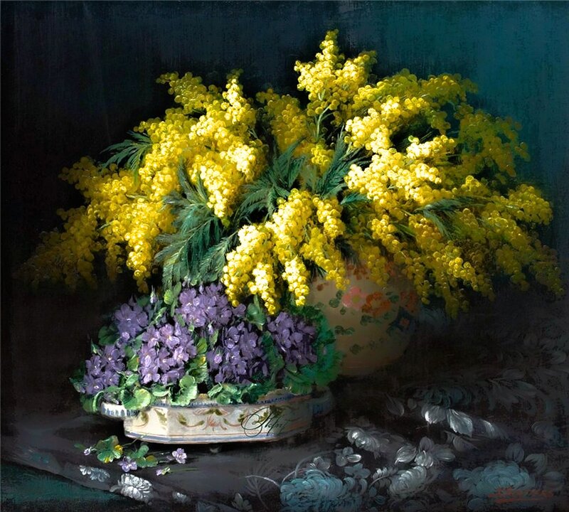 Bouquet of Mimosa Flowers
